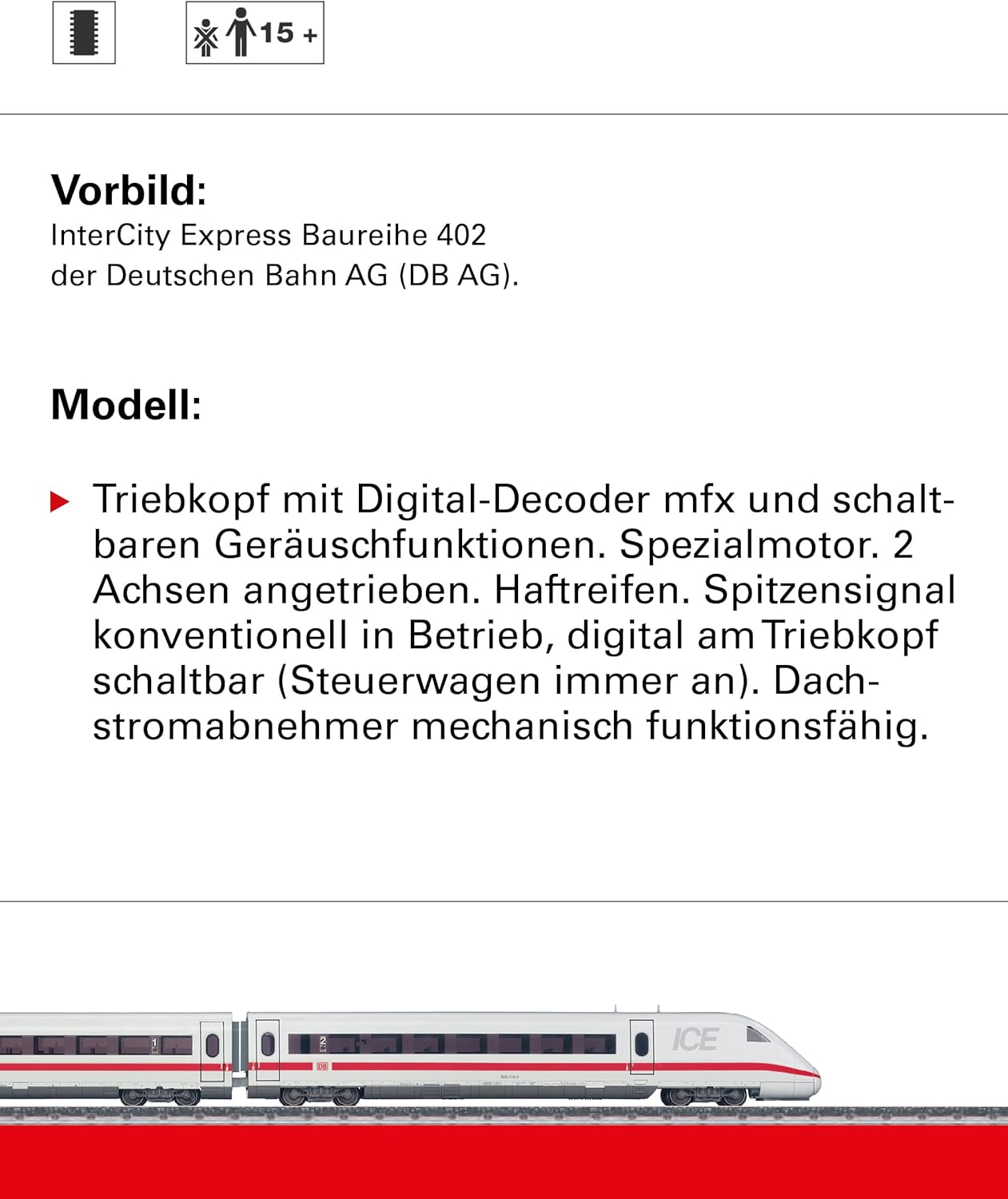 Digital-Startpackung ICE 2 Modelleisenbahn H0, Single