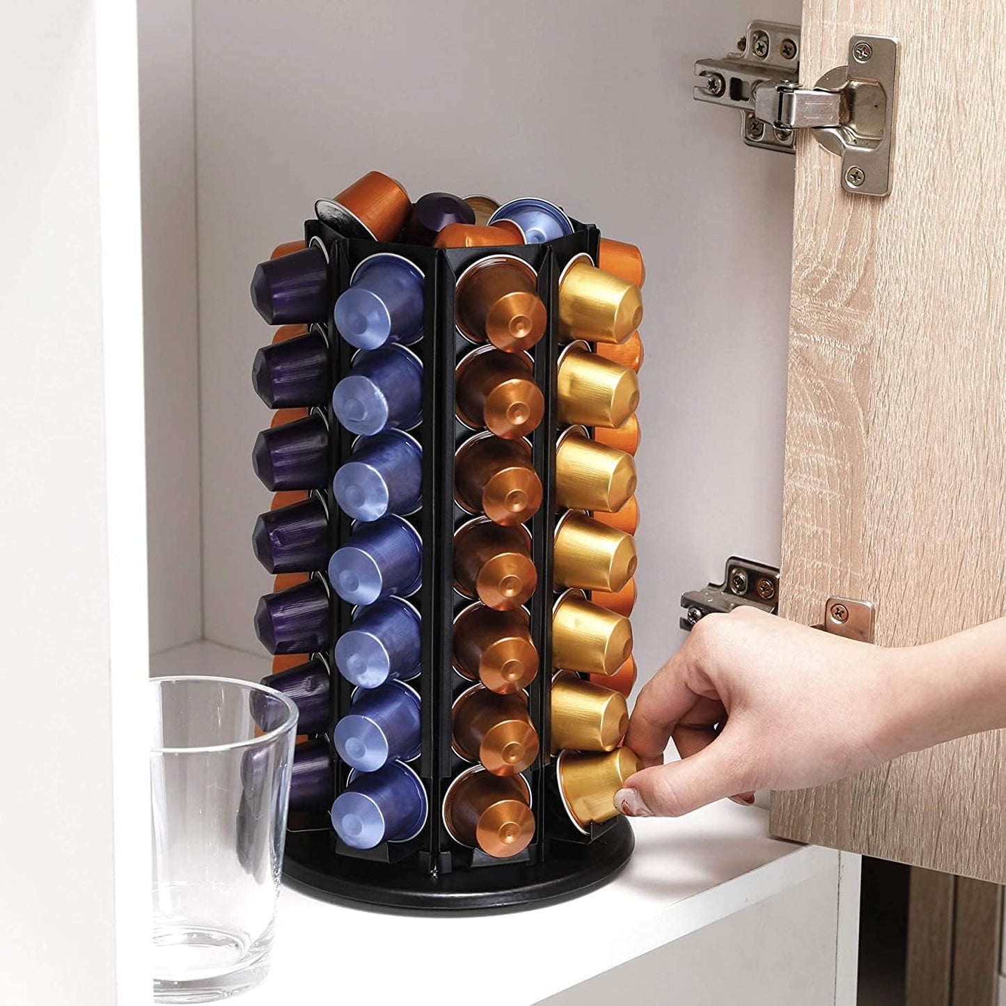 Kaffeekapselhalter mit 360-Grad-Drehung, 56+