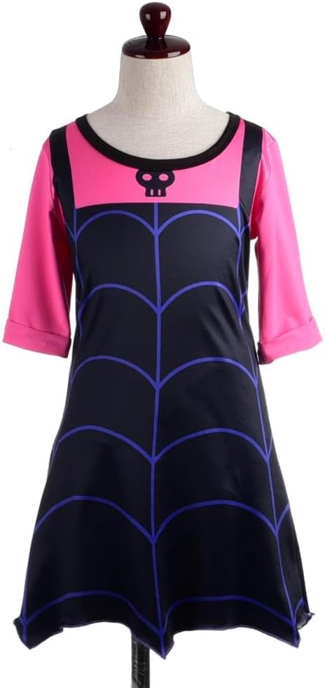 Kostümkleid mit Fledermausflügel-Haarreif, Stil A (Polyesterkleid mit Haarreifen) 3-4 Jahre