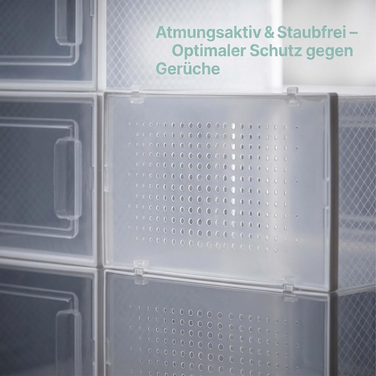 Schuhorganizer 12er Pack, stapelbare Schuhboxen