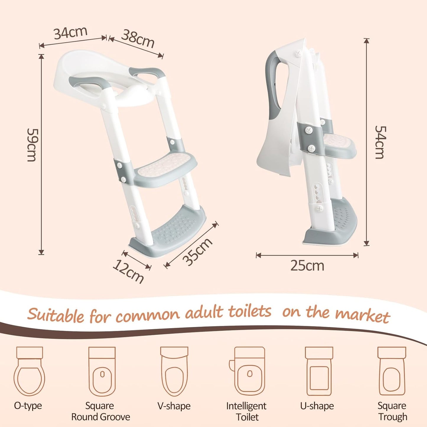 Toilettentrainer mit Treppe für Kinder