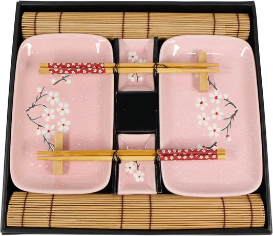 10-teiliges Sushi-Set, Rosa