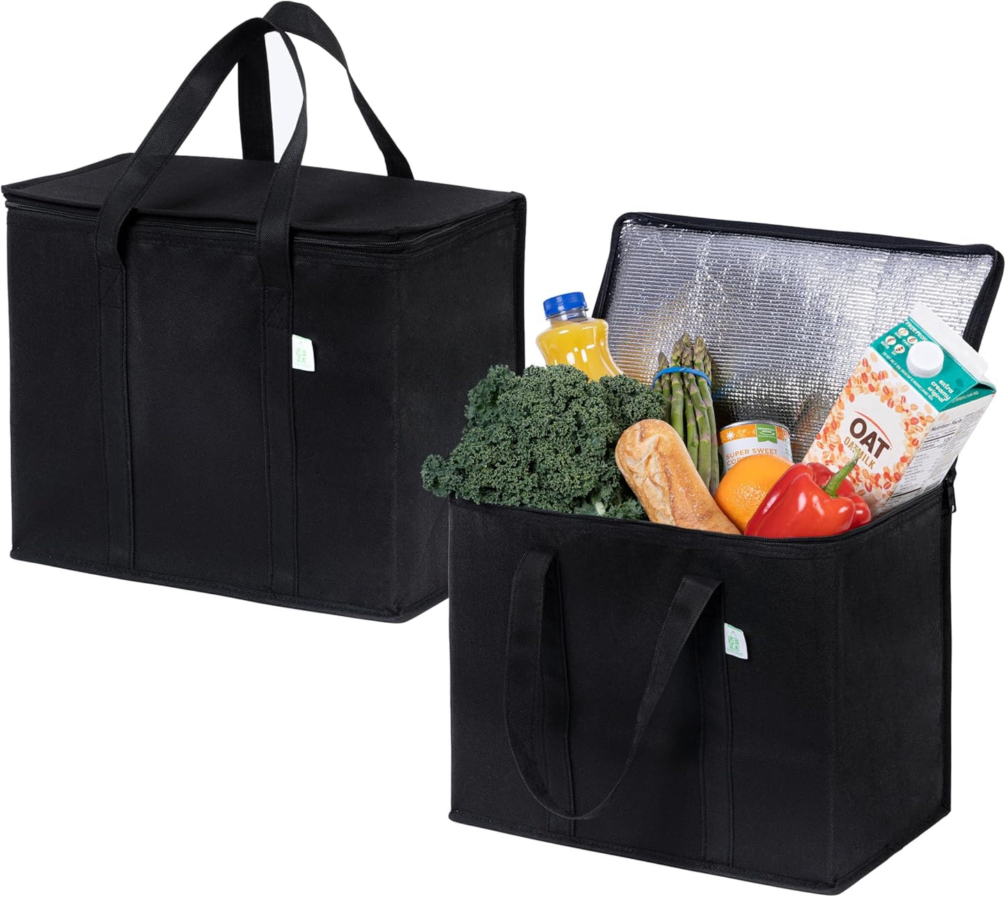2er-Set Einkaufstasche, Schwarz 2-er Pack