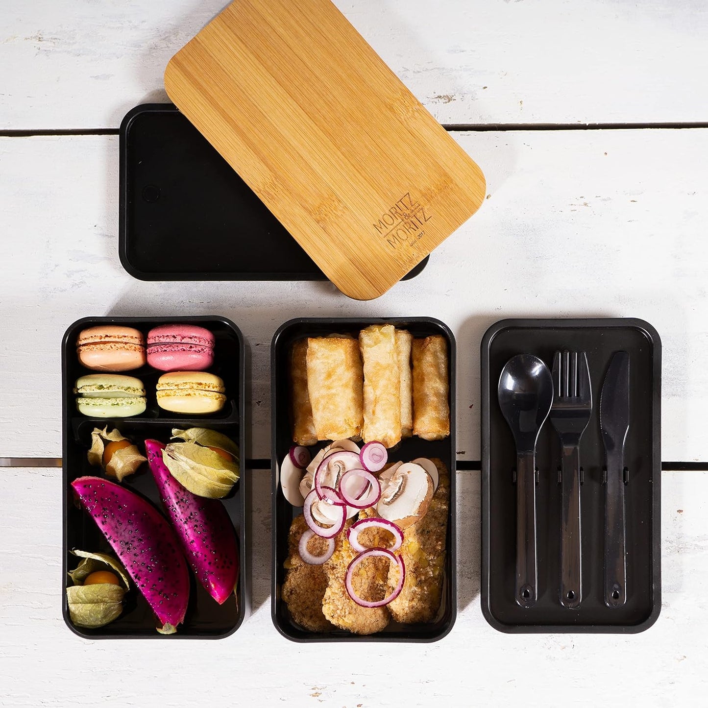3er-Set Bento Box - Japanische Lunchbox, 3er Pack|Mix