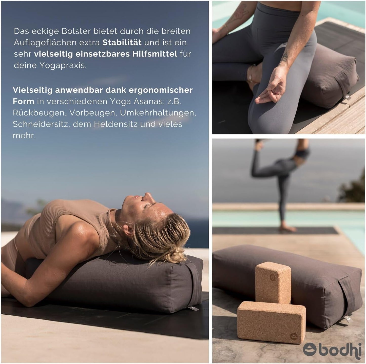 Yogabolster Salamba, waldgrün