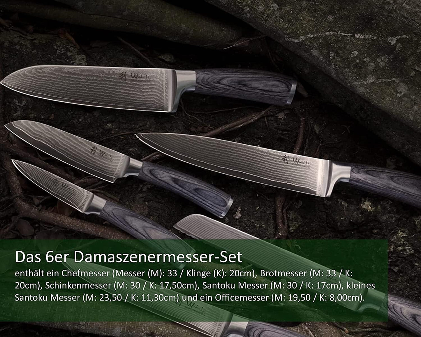 Edis Damastmesser-Set