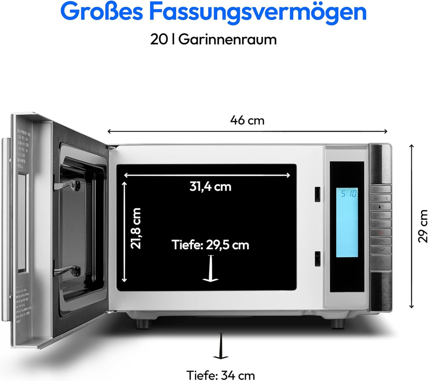 MD 14482 Mikrowelle mit Grill, 8 Automatikprogramme
