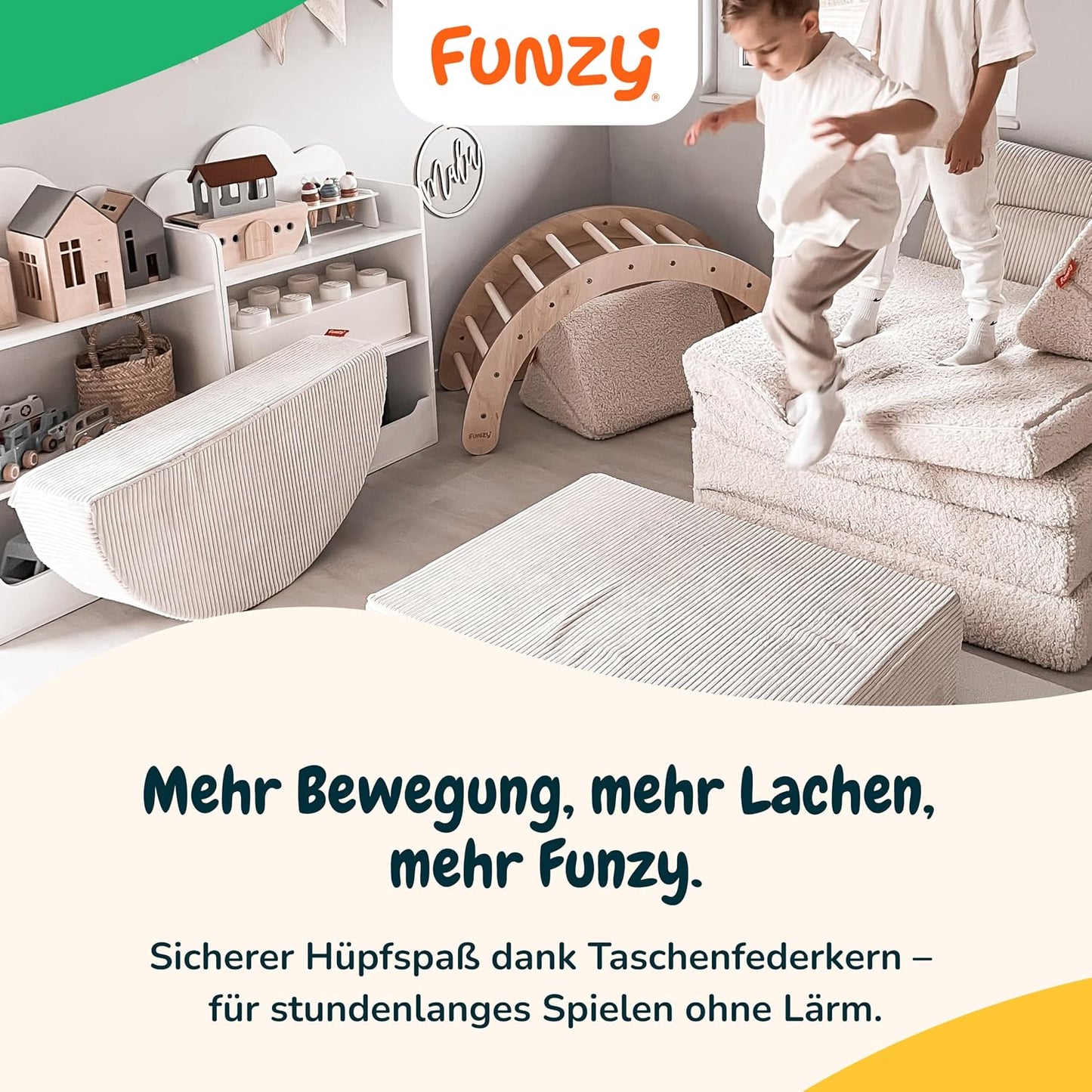 Hüpfmatratze mit Taschenfederkern, Cord Kirschblüte Rosa