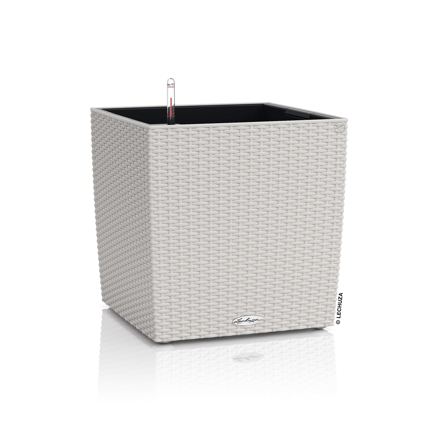 Blumentopf Cube Cottage 40, Pflanzgefäss mit Erd-Bewässerungs-System 39 x 39 x 40 cm Lichtgrau