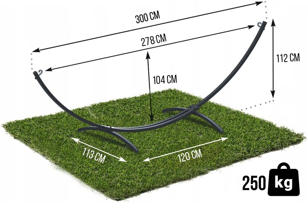 Hängemattengestell - Zusammenklappbar, bis 250 kg, Graphit