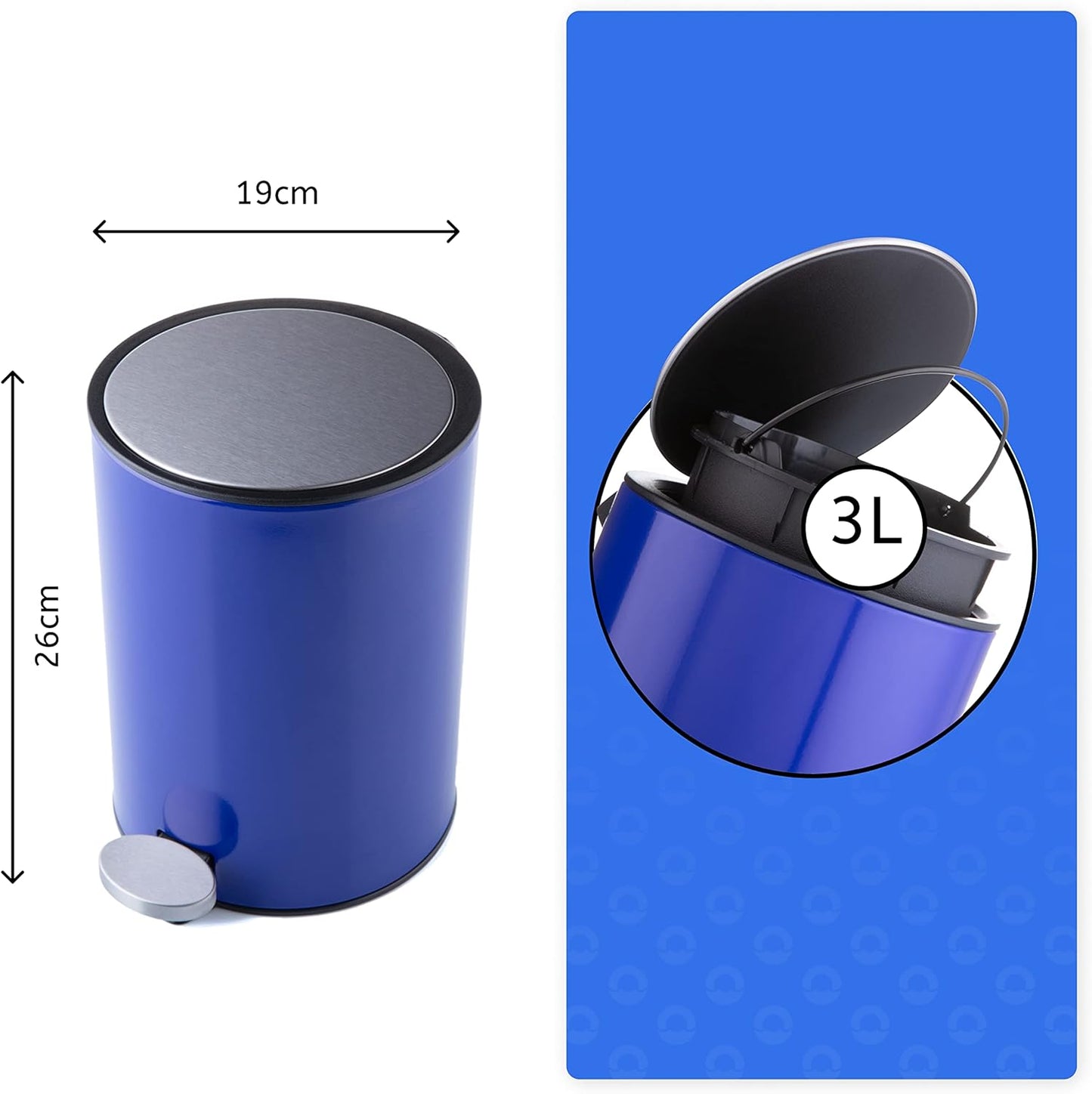 Kosmetikeimer, Blau