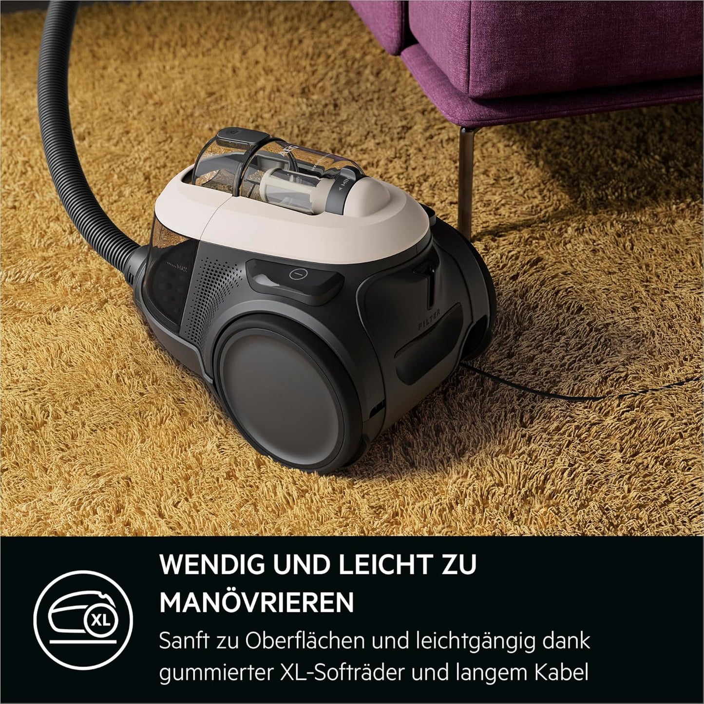 Clean 6000 Staubsauger AL61C2SW mit starker Zyklontechnologie