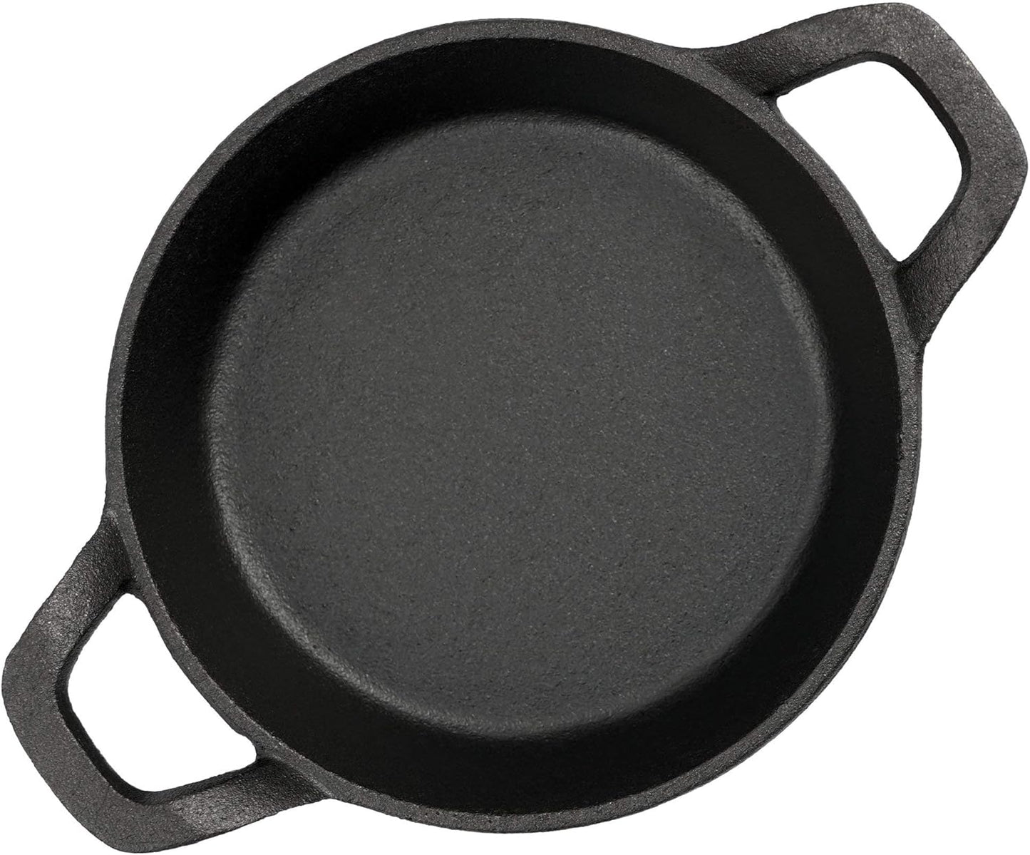 Gusseisen Servierpfännchen mit Holzunterlage, 1