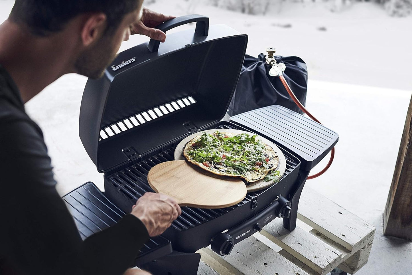 Pizzastein für Gasgrill und Backofen, Single