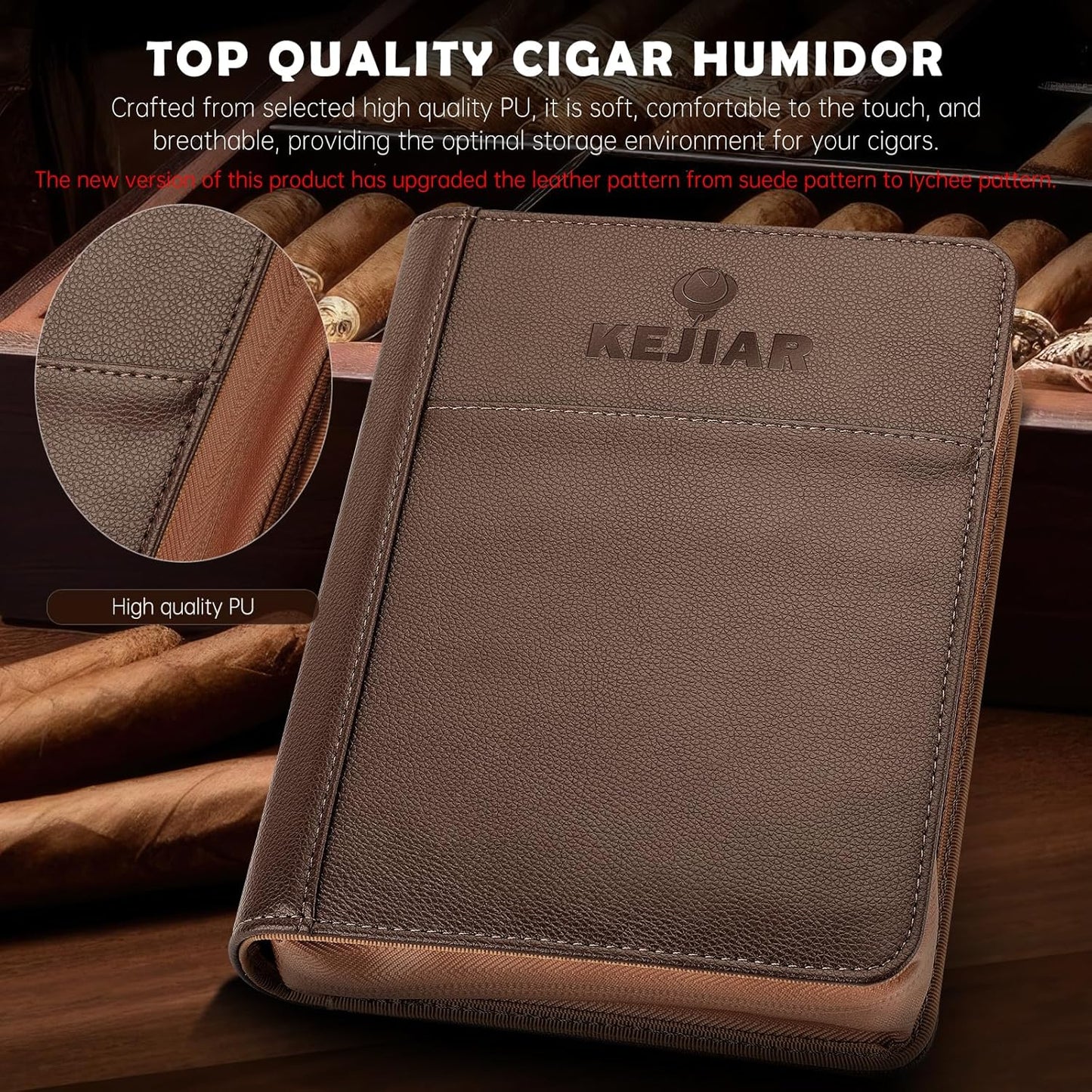 Zigarren Humidor-Etui Geschenkset, Brown