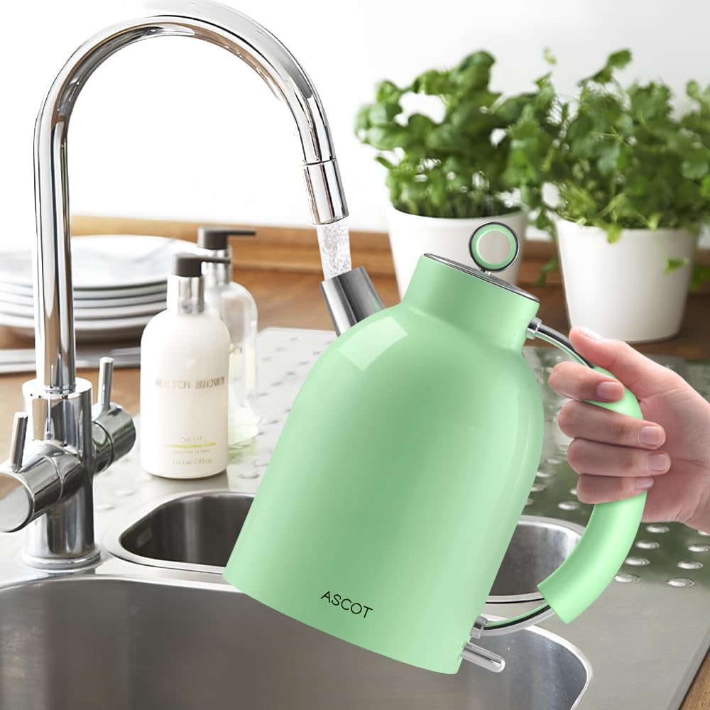 Elektrischer Retro-Wasserkocher, Grün
