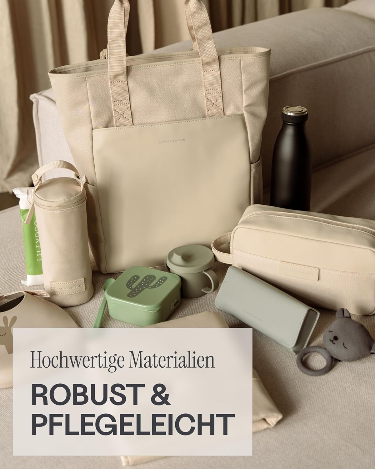 Wickelrucksack & Wickeltasche 2in1 Set (18 L), Sandstone 18 L