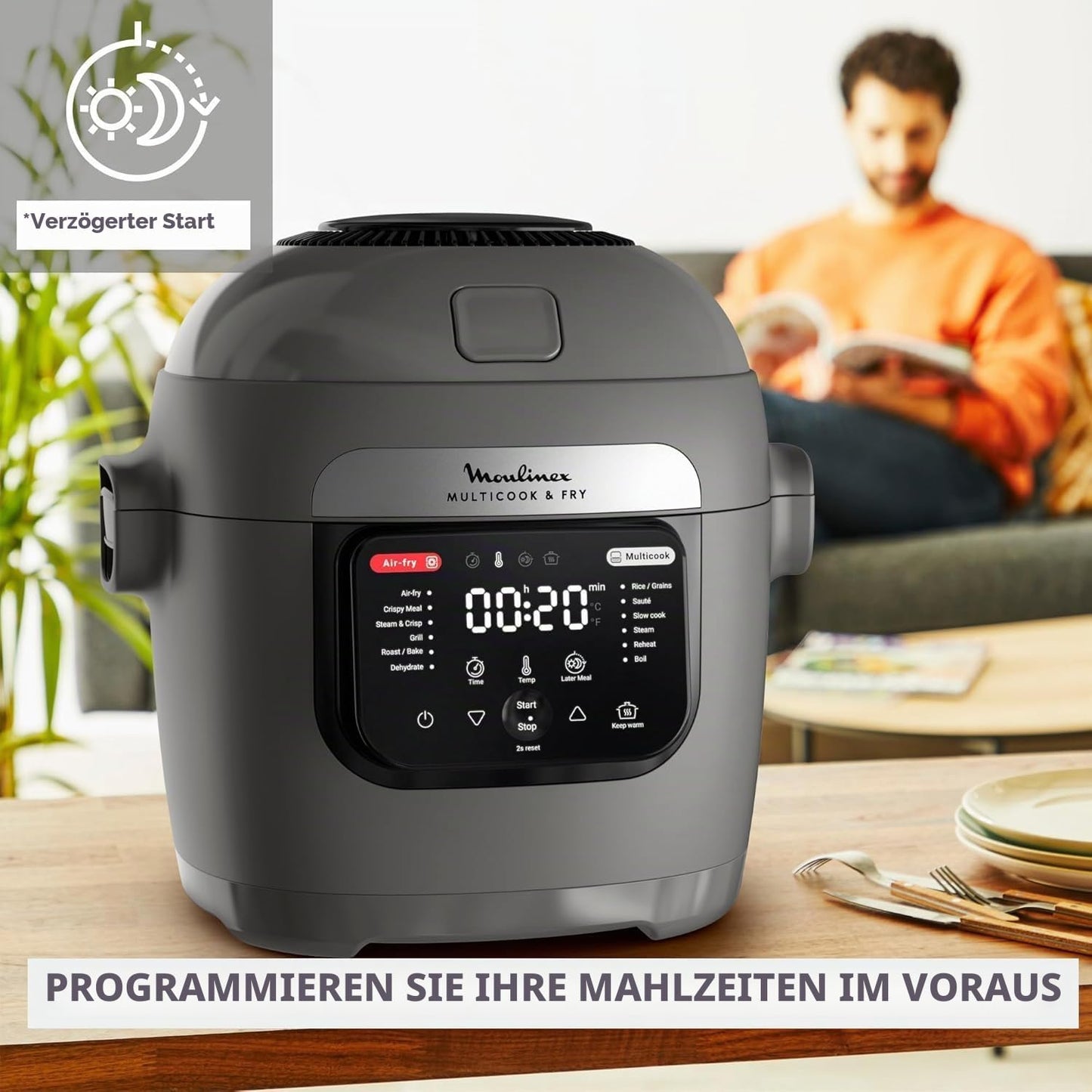Multicook & Fry MZ730BF0, 12 Kochprogramme + Air Fryer 6L = 6 personnes