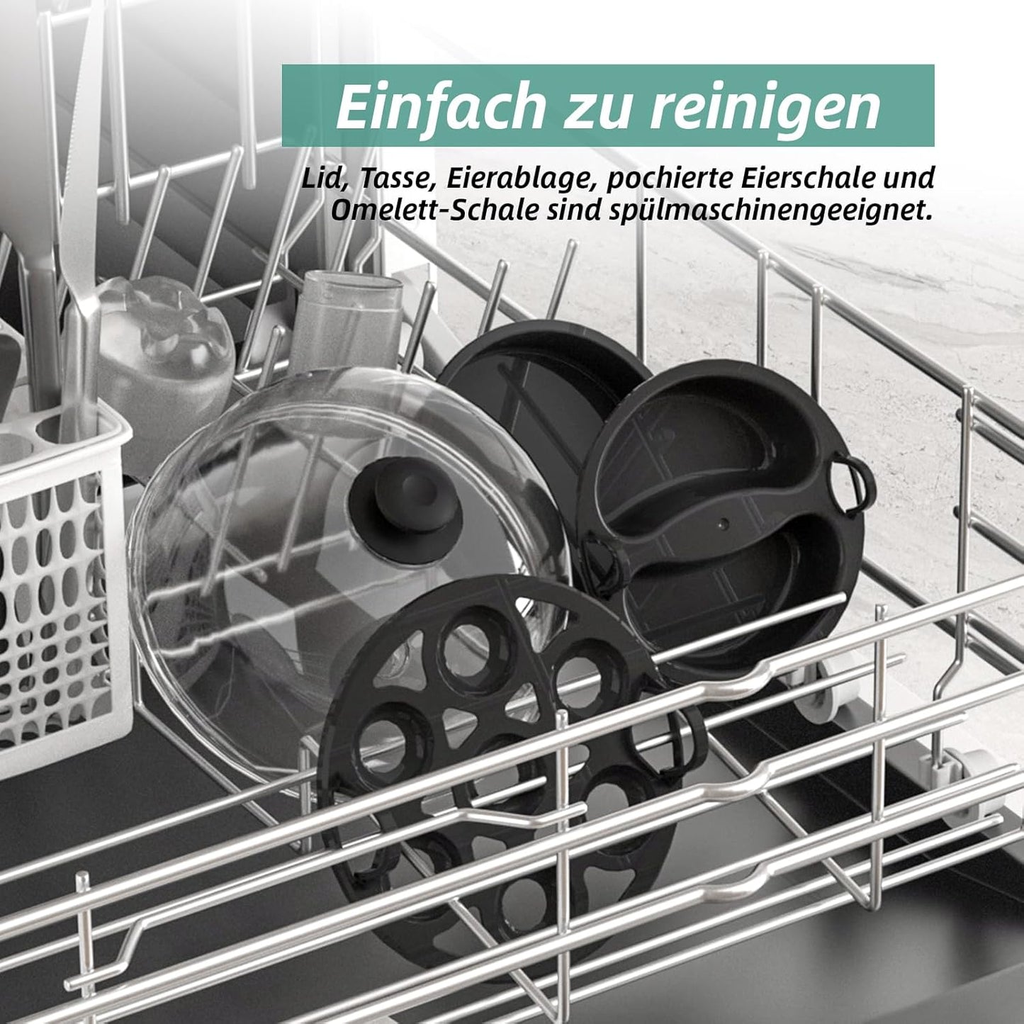 Multifunktioneller Eierkocher mit Signalton