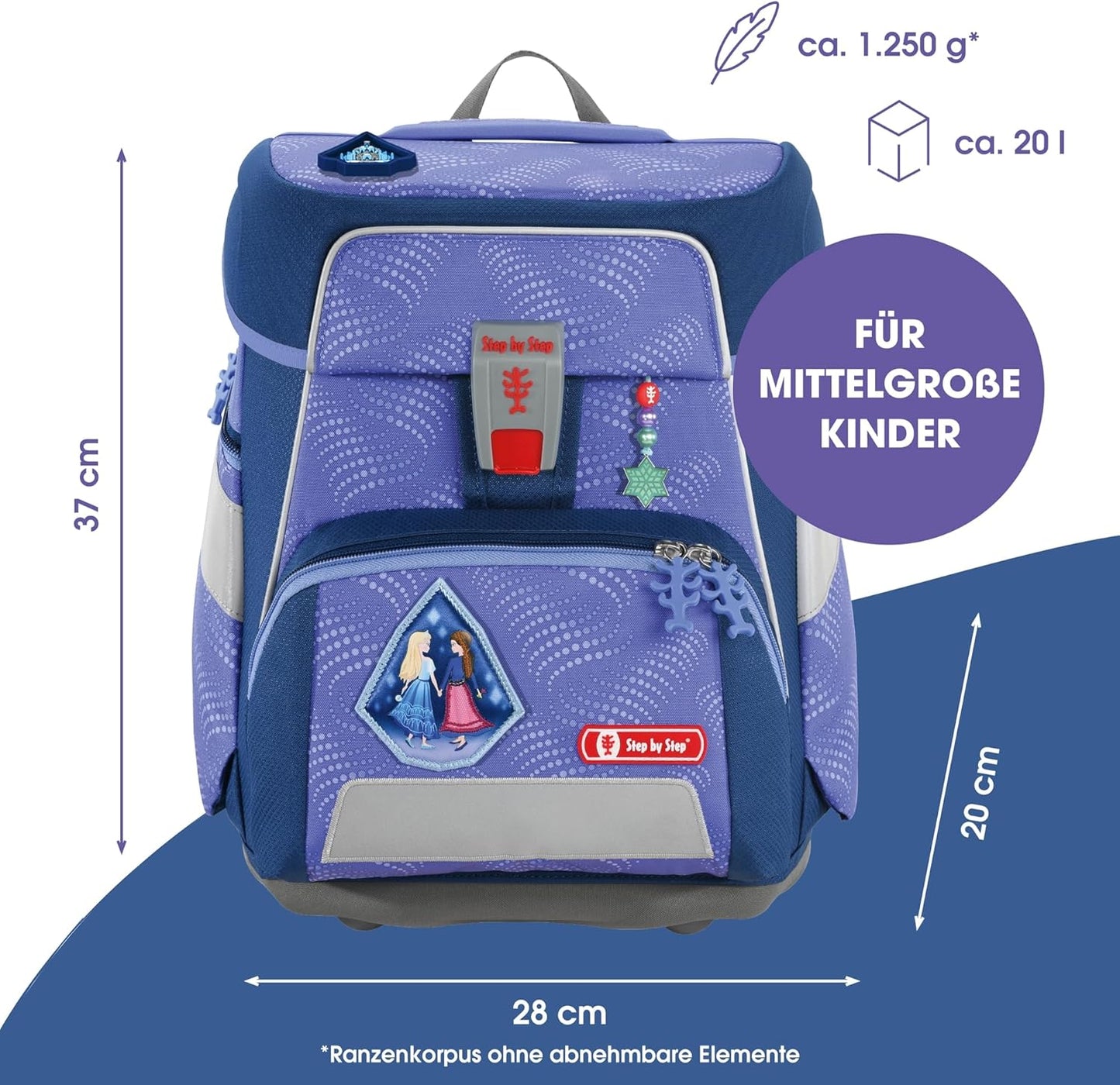 Schulranzen-Set Ice Princess, Ice Princess - Lila - Grau