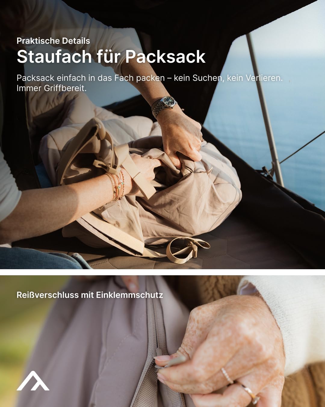 Mumienschlafsack für Erwachsene, Sand