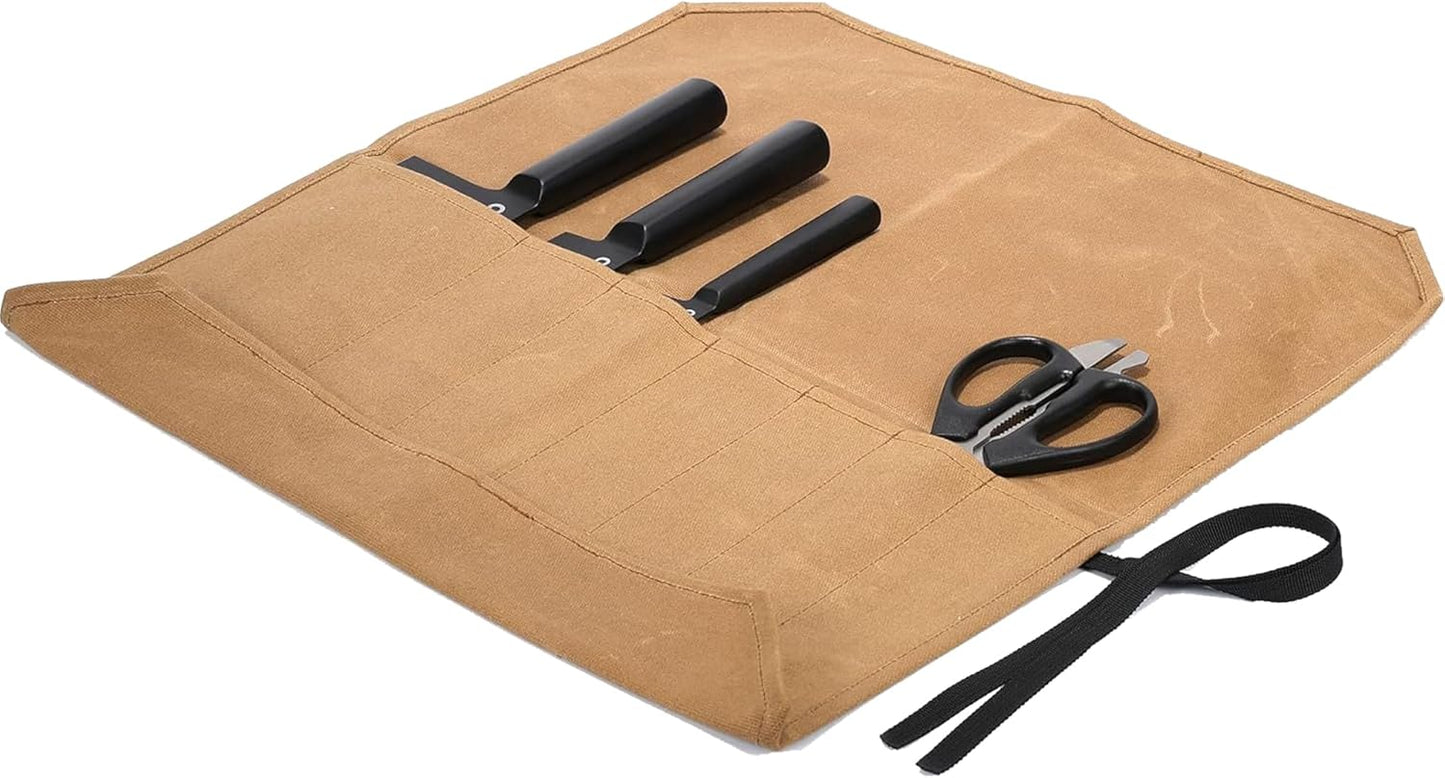 Aufbewahrungstasche für 7 Küchenmesser, Khaki