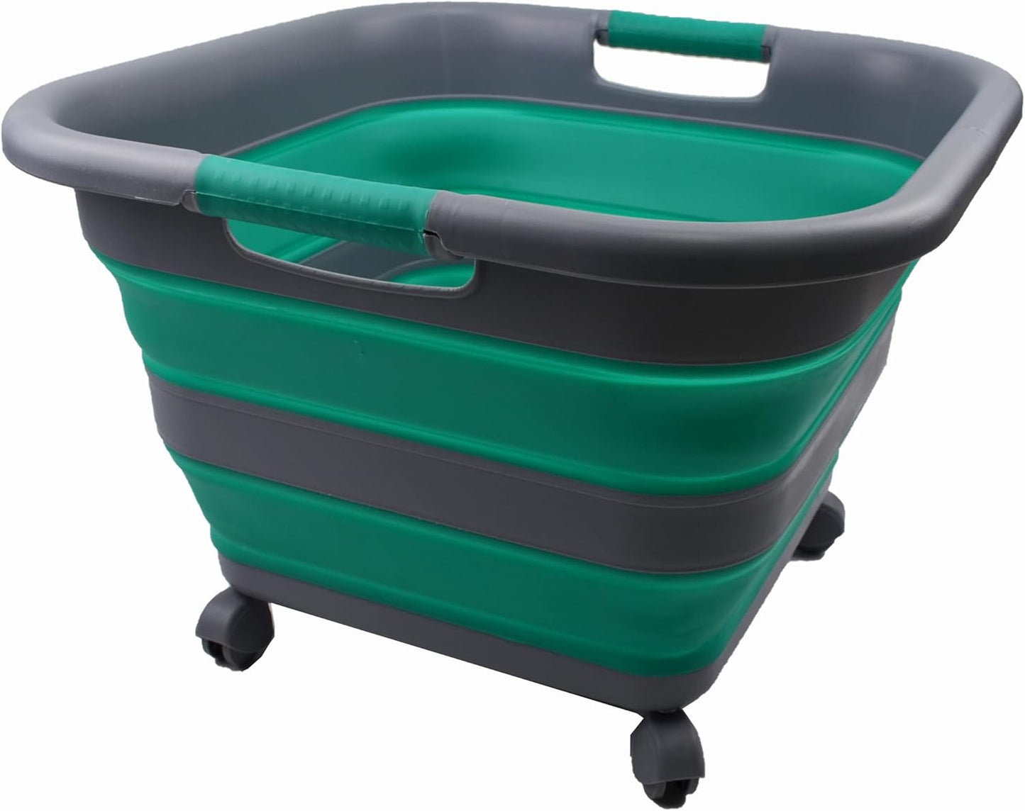 Faltbarer Wäschekorb, 1 Dark Grey/Bluish-green