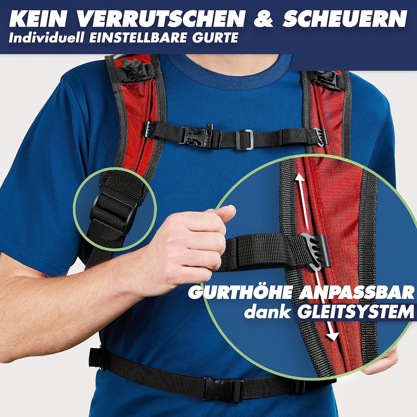 Ultraleichter Laufrucksack, Rot