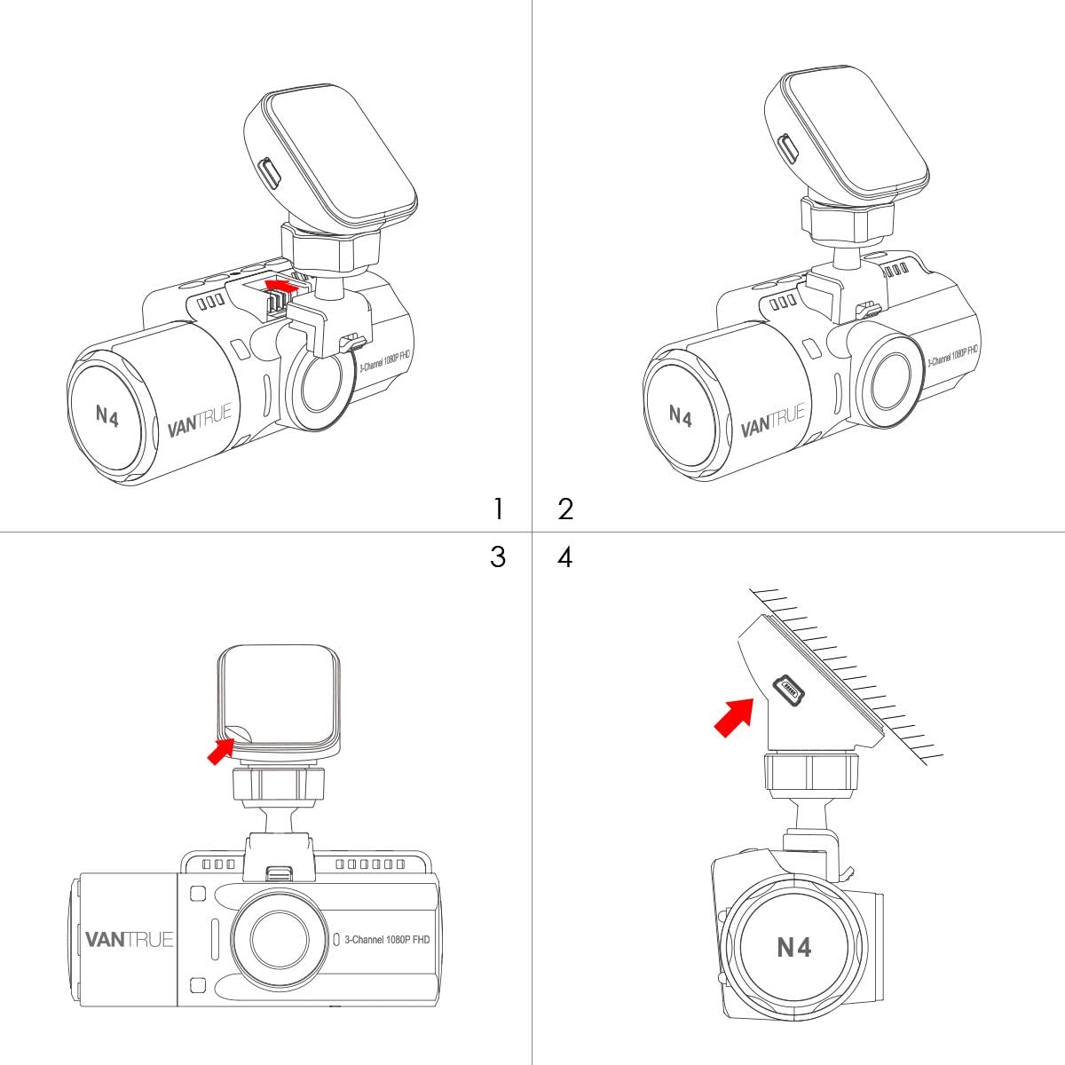 GPS-Halterung für Dashcam (N4/X4S/T3/N2S)