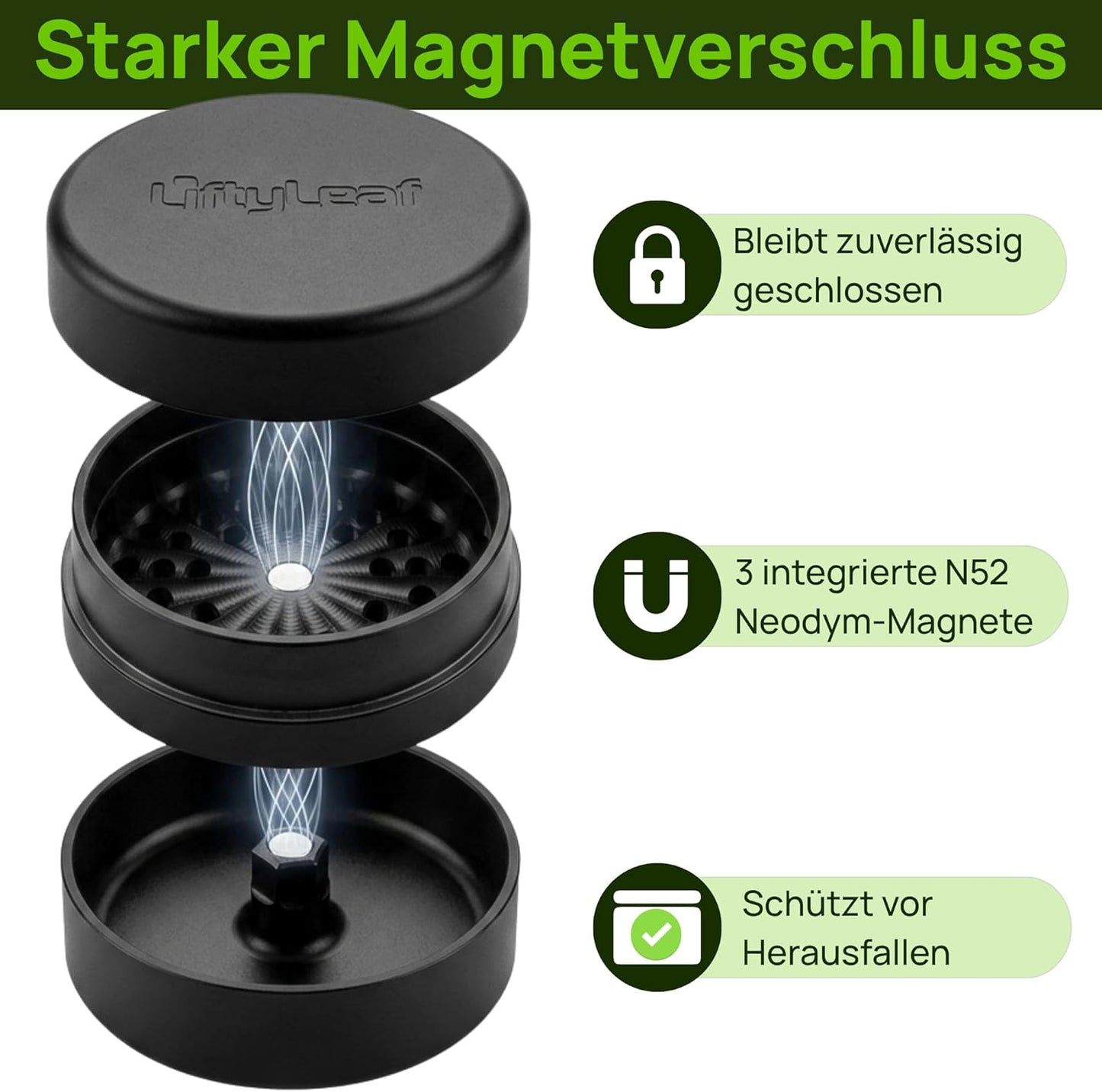 Flow 55 Kräutermühlen-Set mit Magnetverschluss