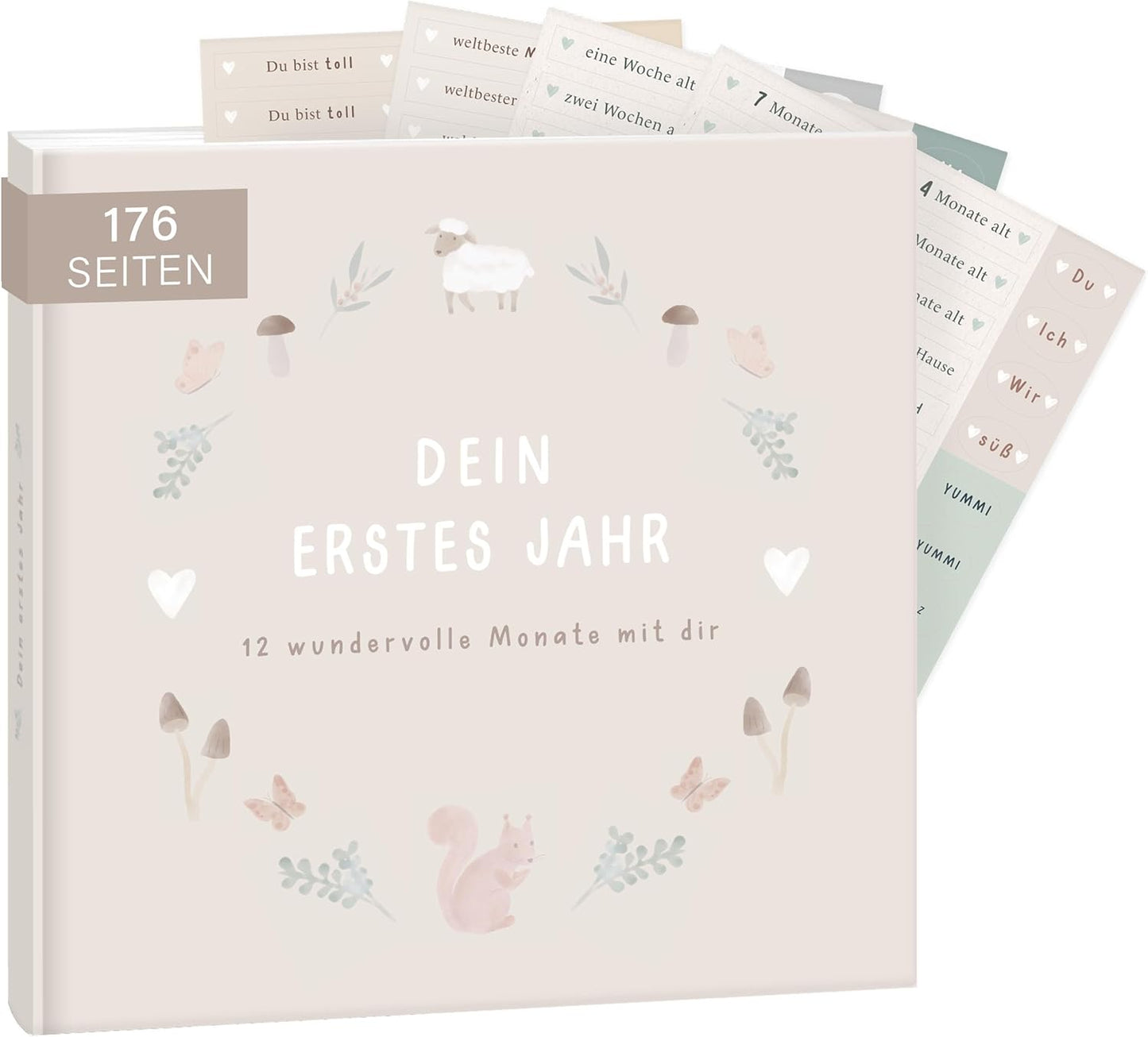 Babyalbum mit Stickerset, Wald