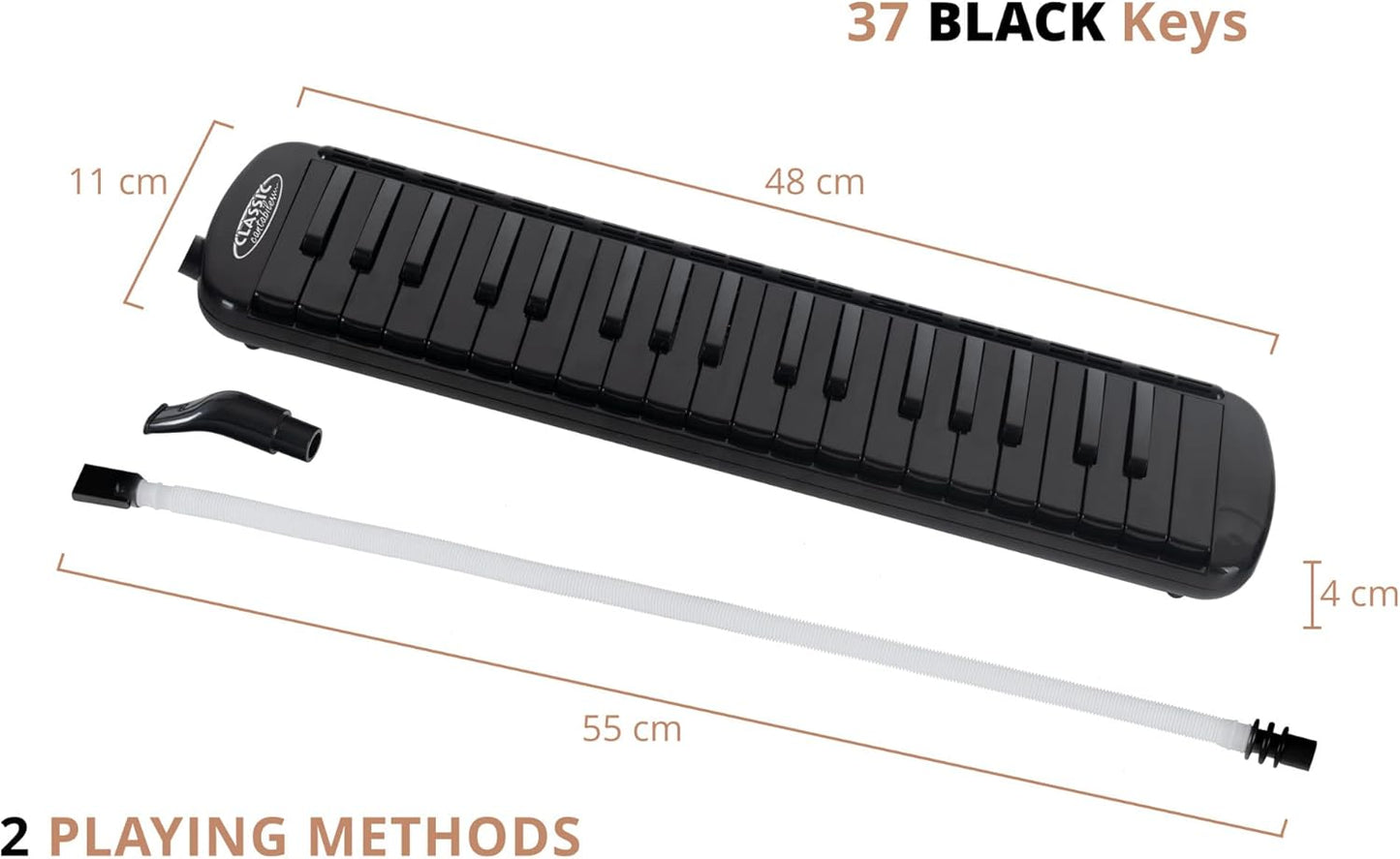 Melodica mit 37 Tasten und Etui-Set