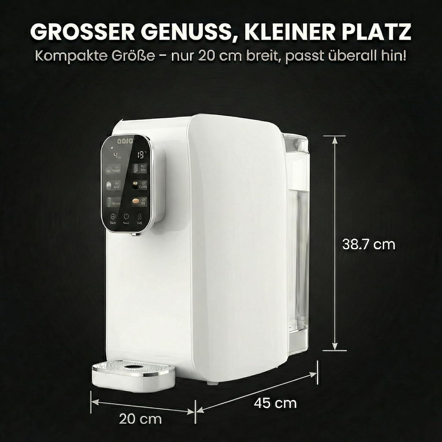 W12 Umkehrosmose-Wasserspender mit 5-Stufen-Filterung, Black Edition