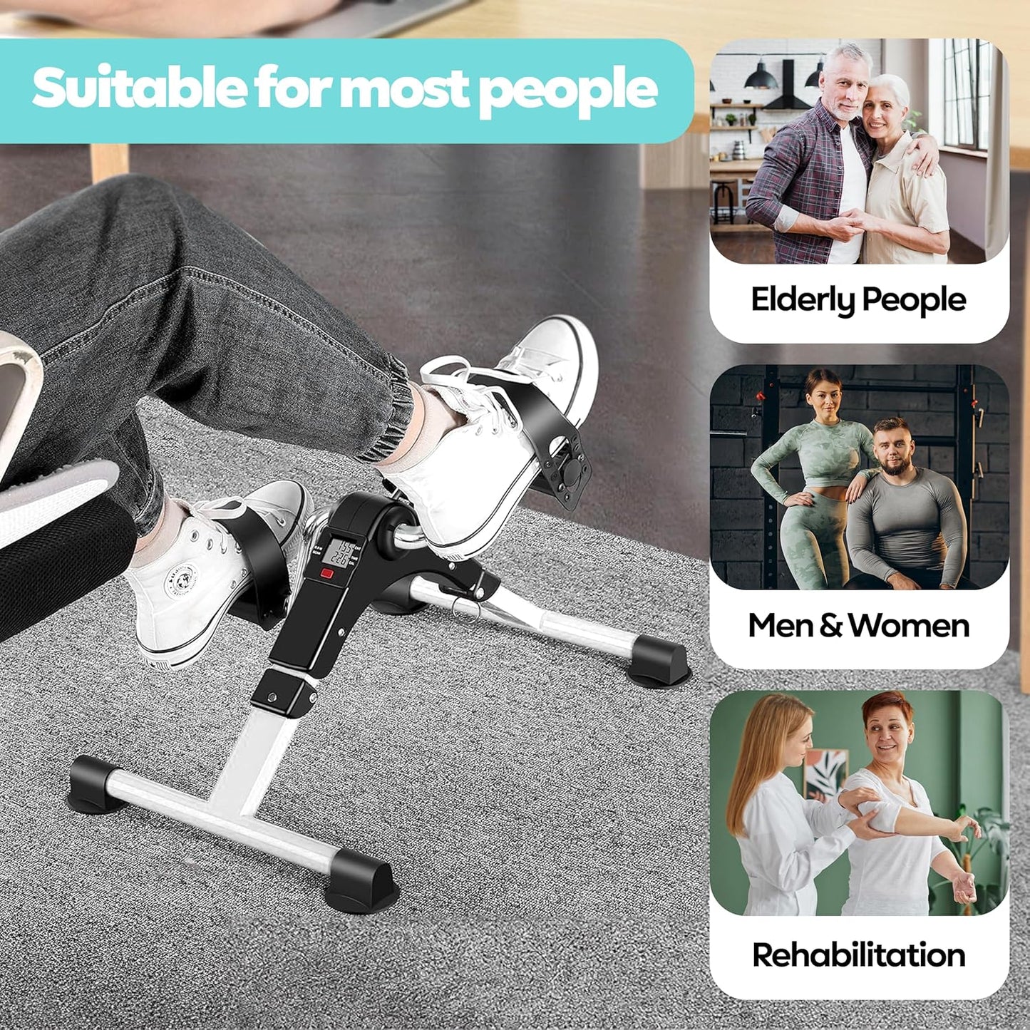 Pedaltrainer für Arme und Beine, Weiß PED2