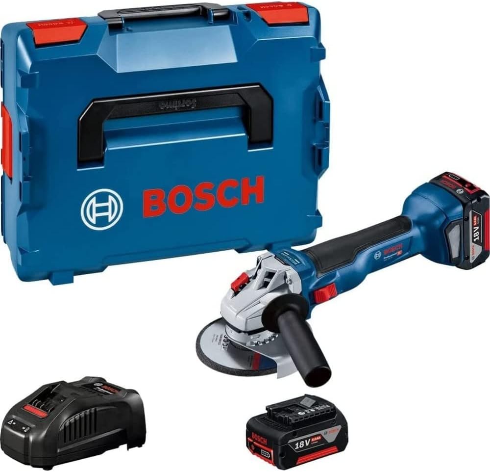 Professional Winkelschleifer GWS 18V-10, in L-BOXX 125mm, 2x5.0Ah Akkus + Ladegerät