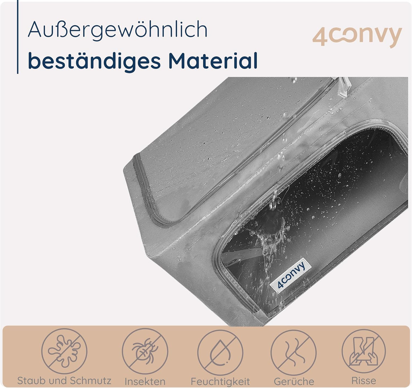 Box für Kleideraufbewahrung, 3x24L Dunkelgrau