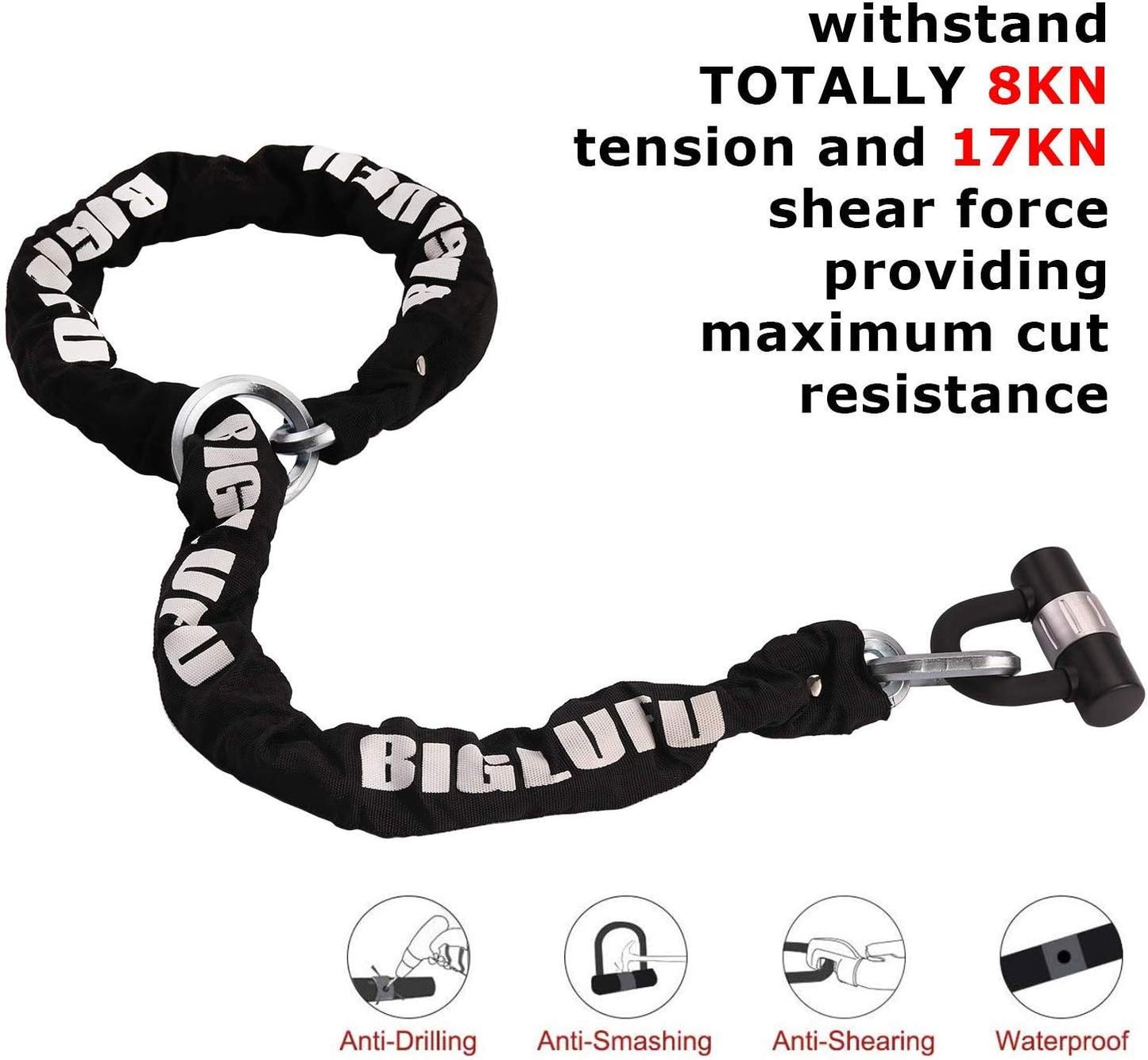 Kettenschloss, 150cm x 12mm Diameter Chain with Lock