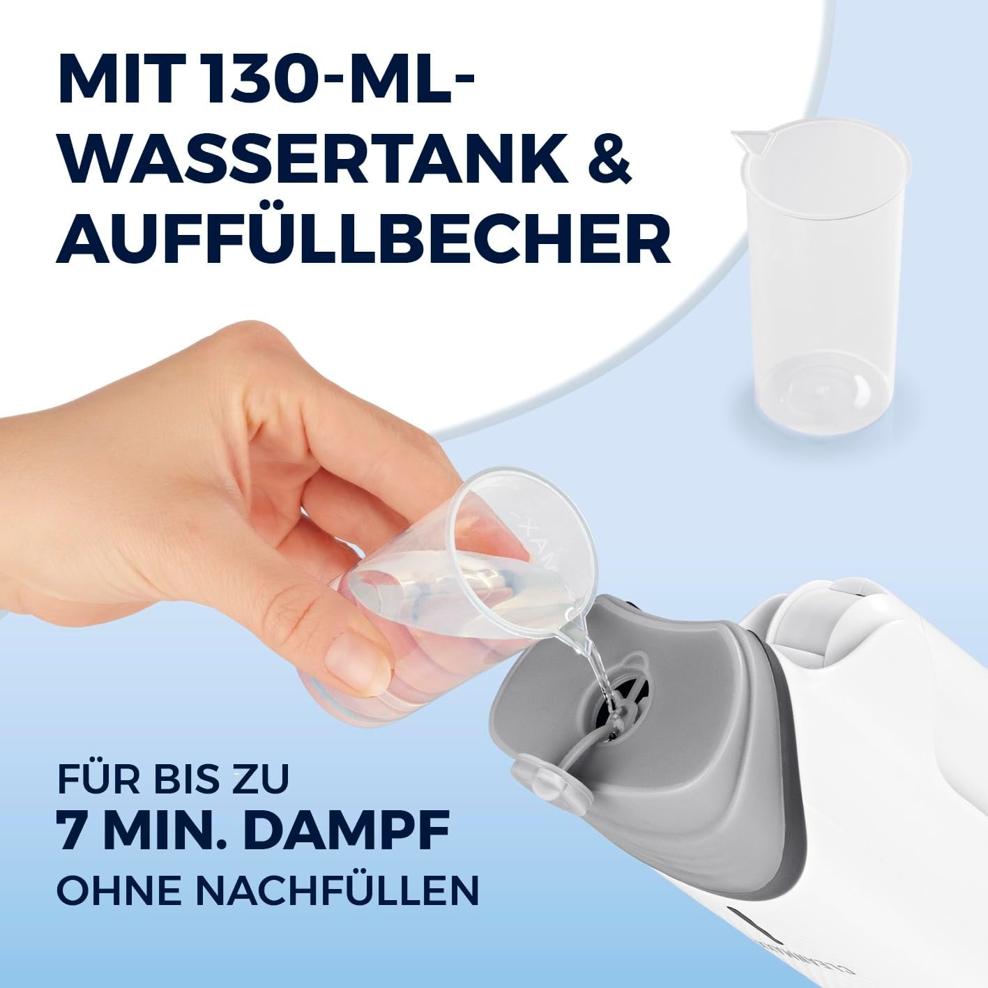 2in1 Dampfbürste faltbar 1200W, kompakter Dampfglätter