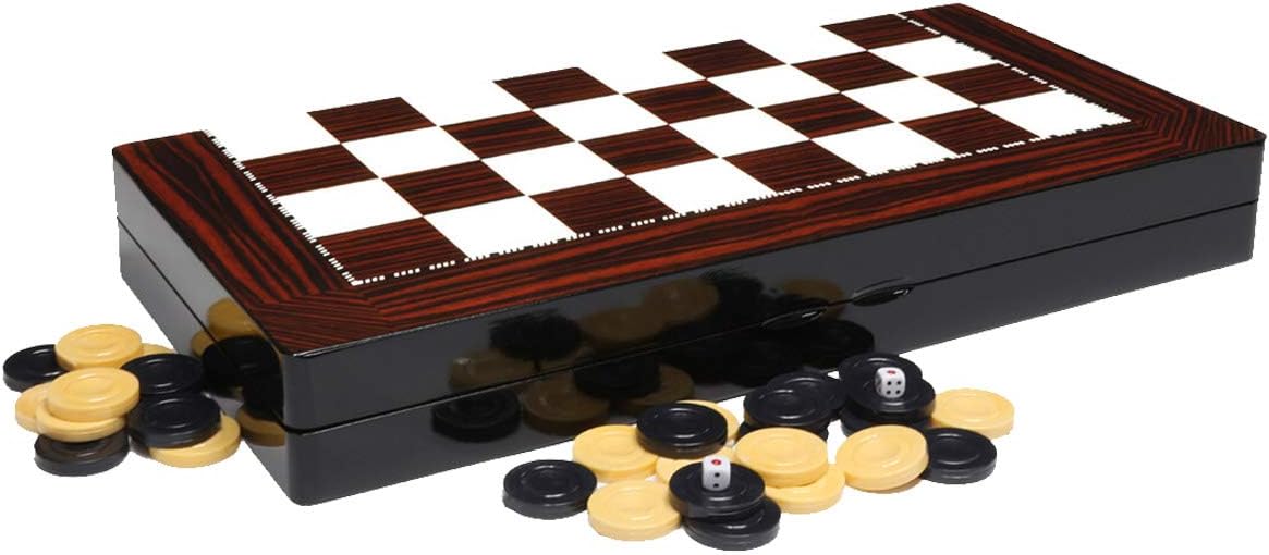 Deluxe Backgammon-Set Porto mit Schachbrett, S Porto