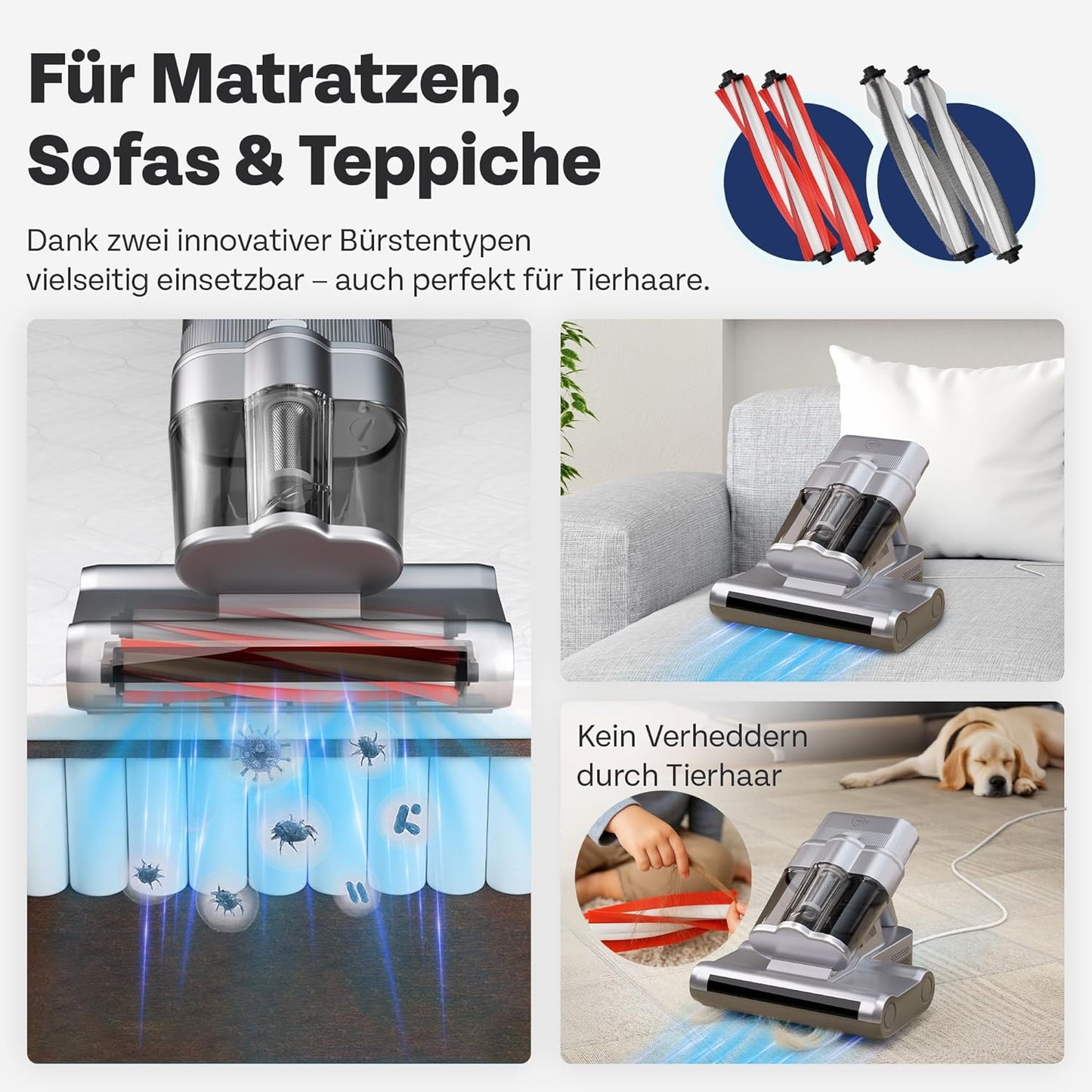 Milbensauger für Matratzen & Polster mit UV-Licht