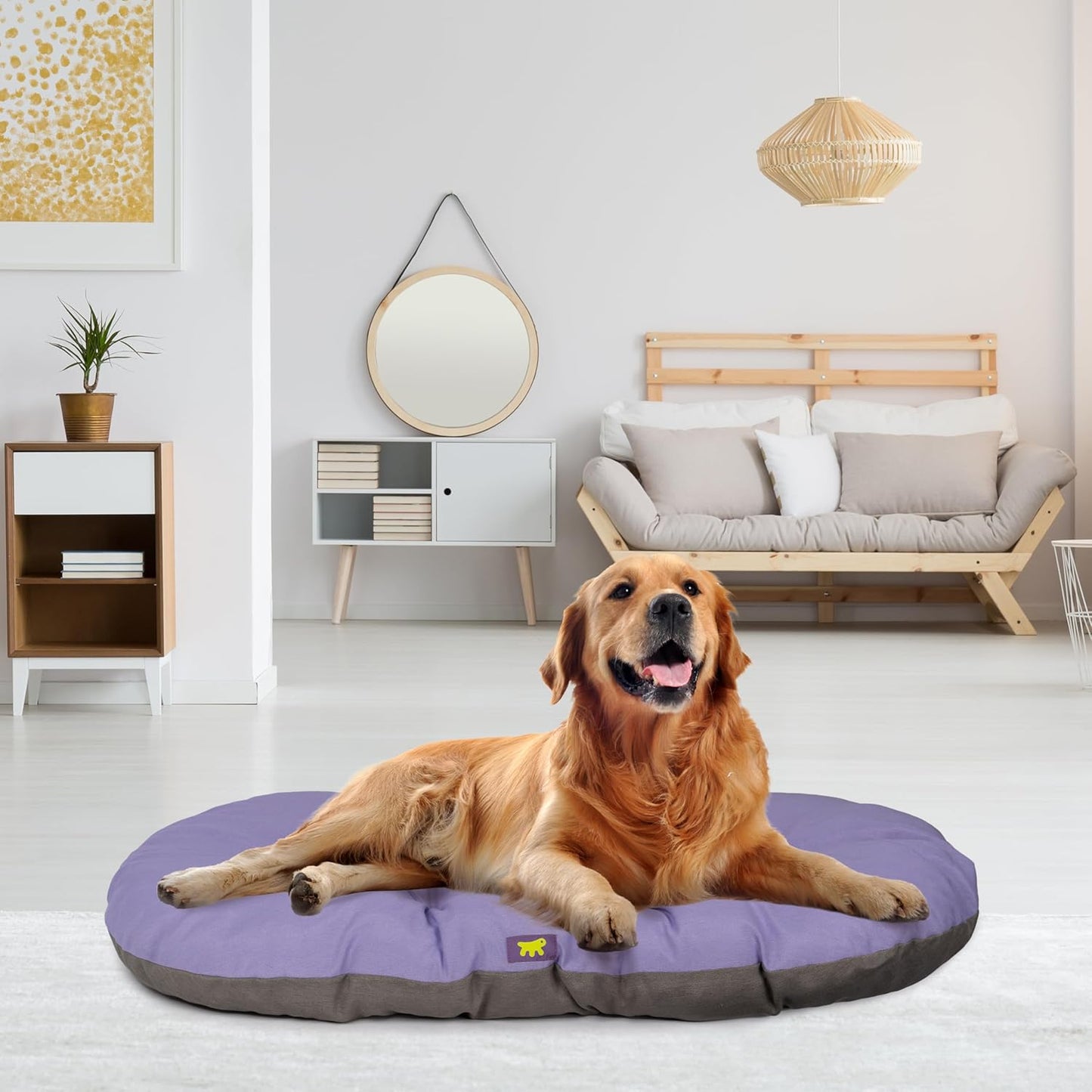 Hundebett Relax, Baumwolle L 85 x B 55 x H 5 cm Lila
