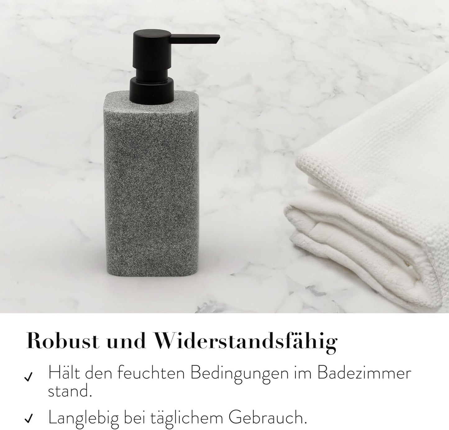 4-teiliges Badezimmer-Organizer-Set, Grau