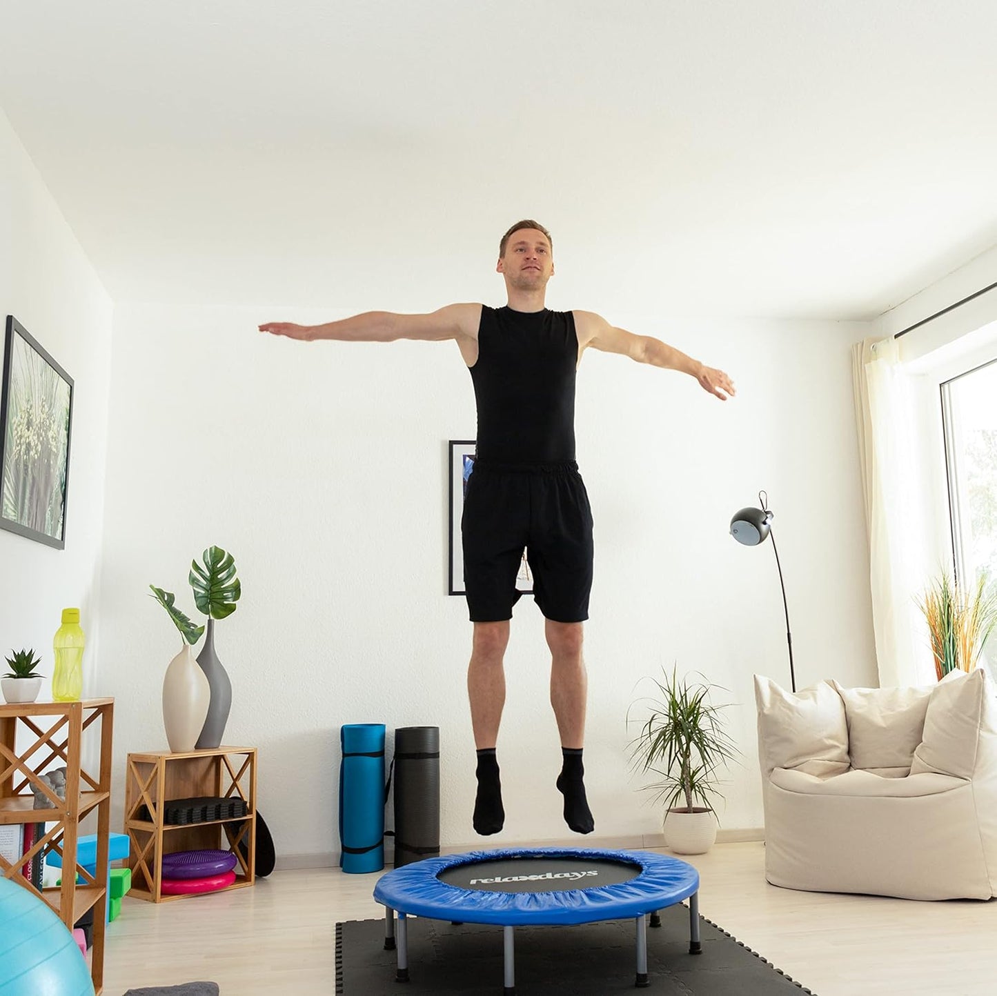 Faltbares Indoor-Fitness-Trampolin