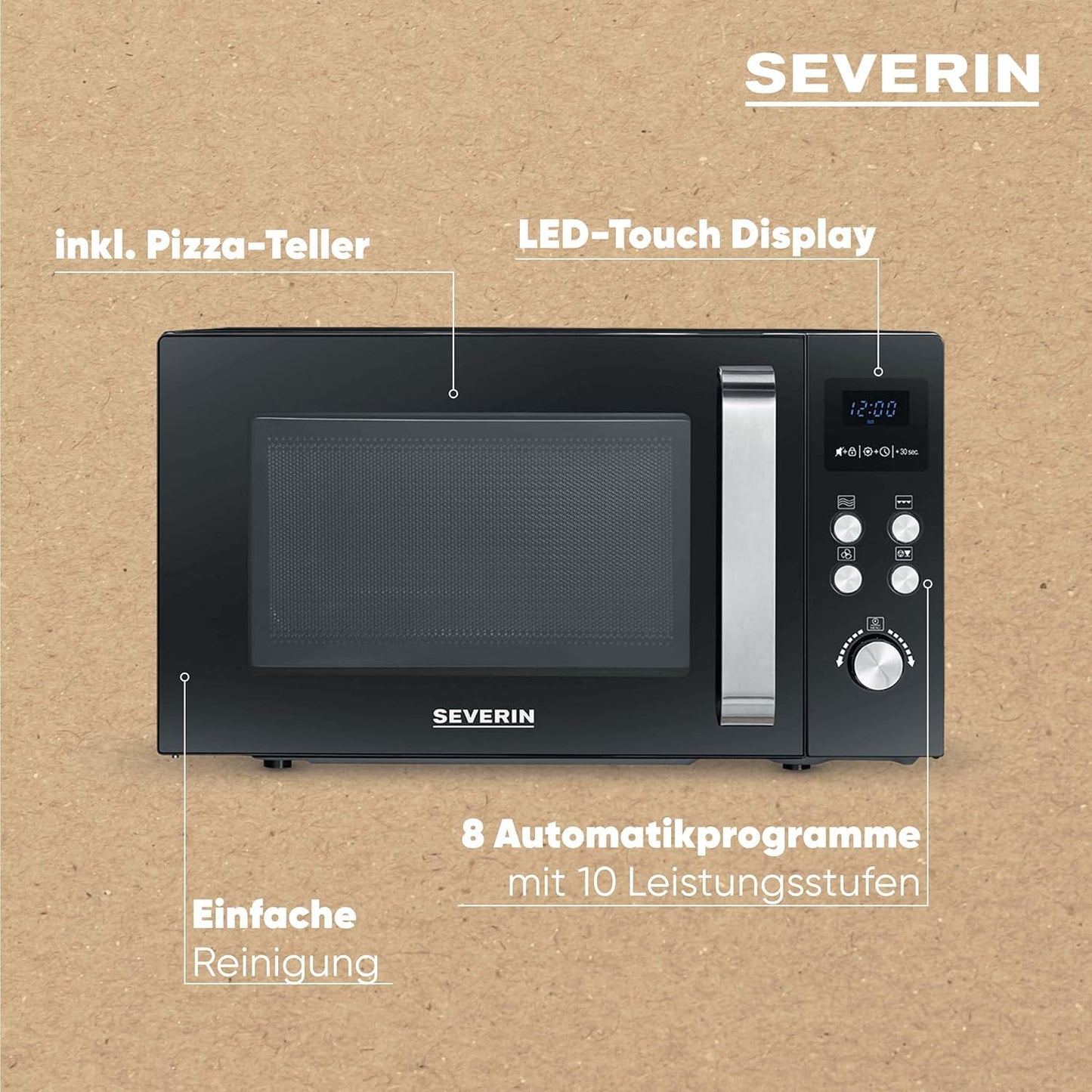 Mikrowelle MW 7752, 25L, Grill- und Heißluftfunktion