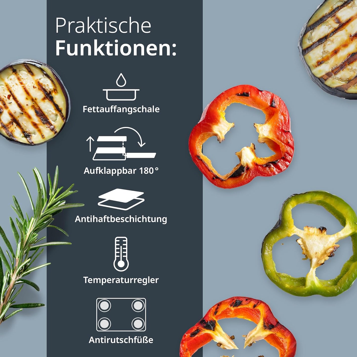 3-in-1 Kontaktgrill, Silber