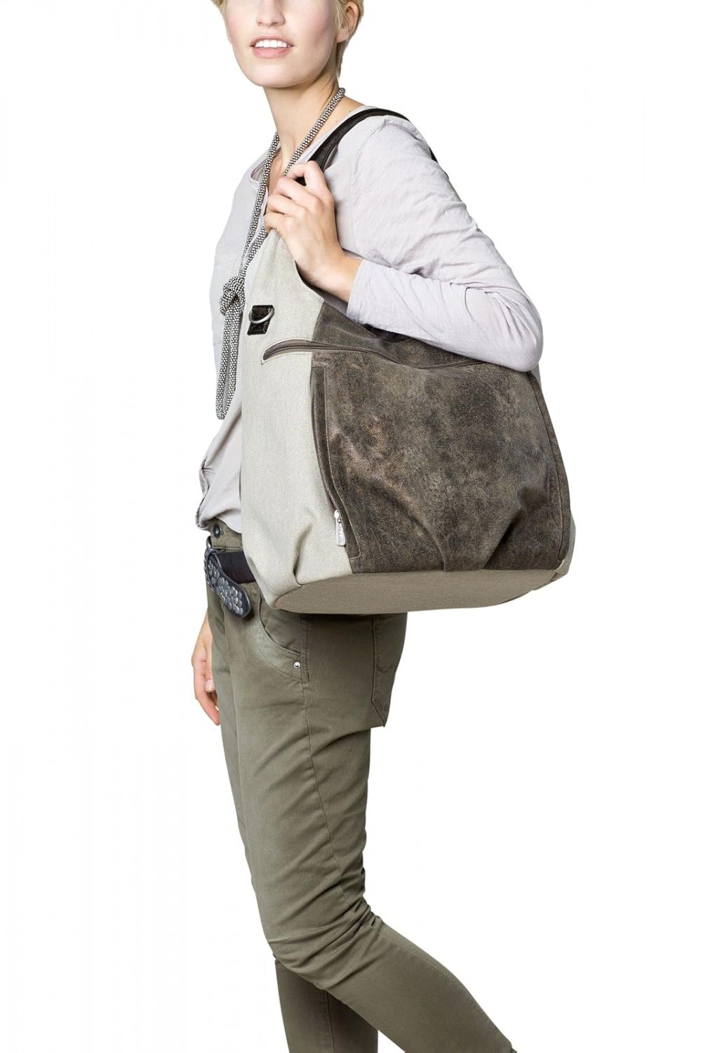 Hobo Bag Wickeltasche, Oliv
