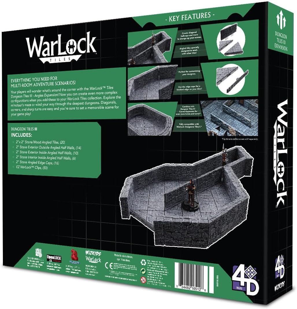 WarLock Tiles: Dungeon Tile III - Winkel-Set, Dungeon Tile III - Winkel