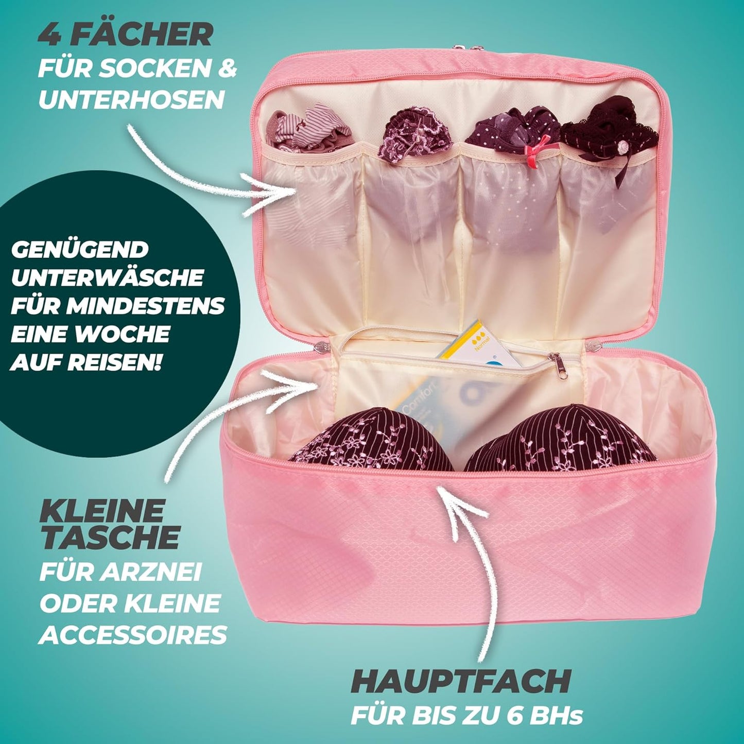 Kosmetik- und Kulturtasche, Rosa