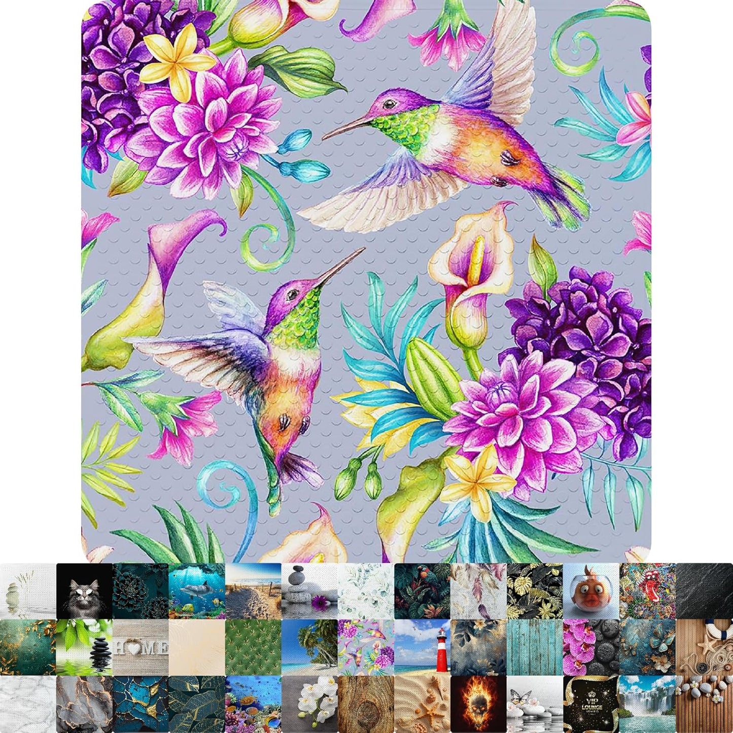 Rutschfeste Badematte 53 x 53 cm (Kolibri), Kolibri