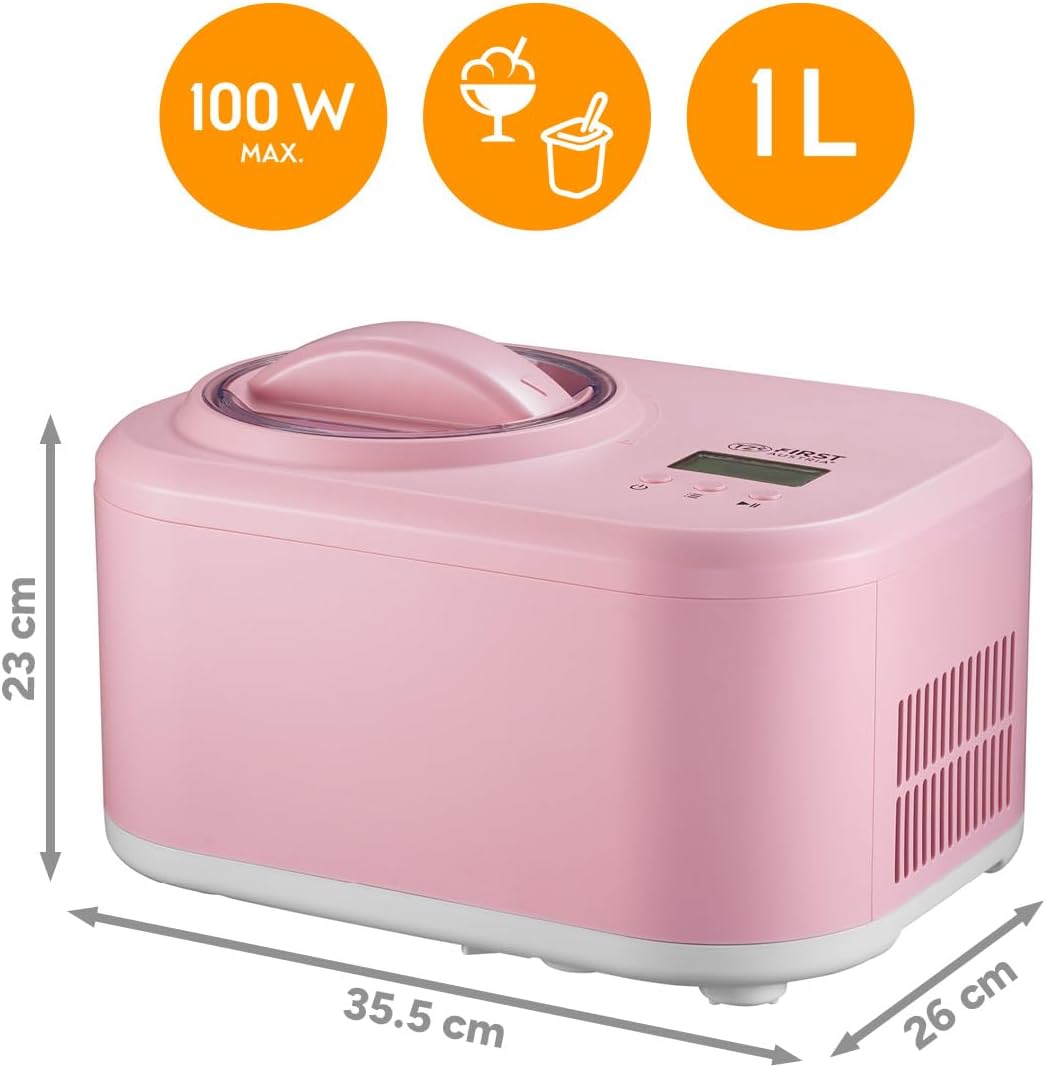 3-in-1 Eismaschine mit Kompressor FA-5105-PI, Rose